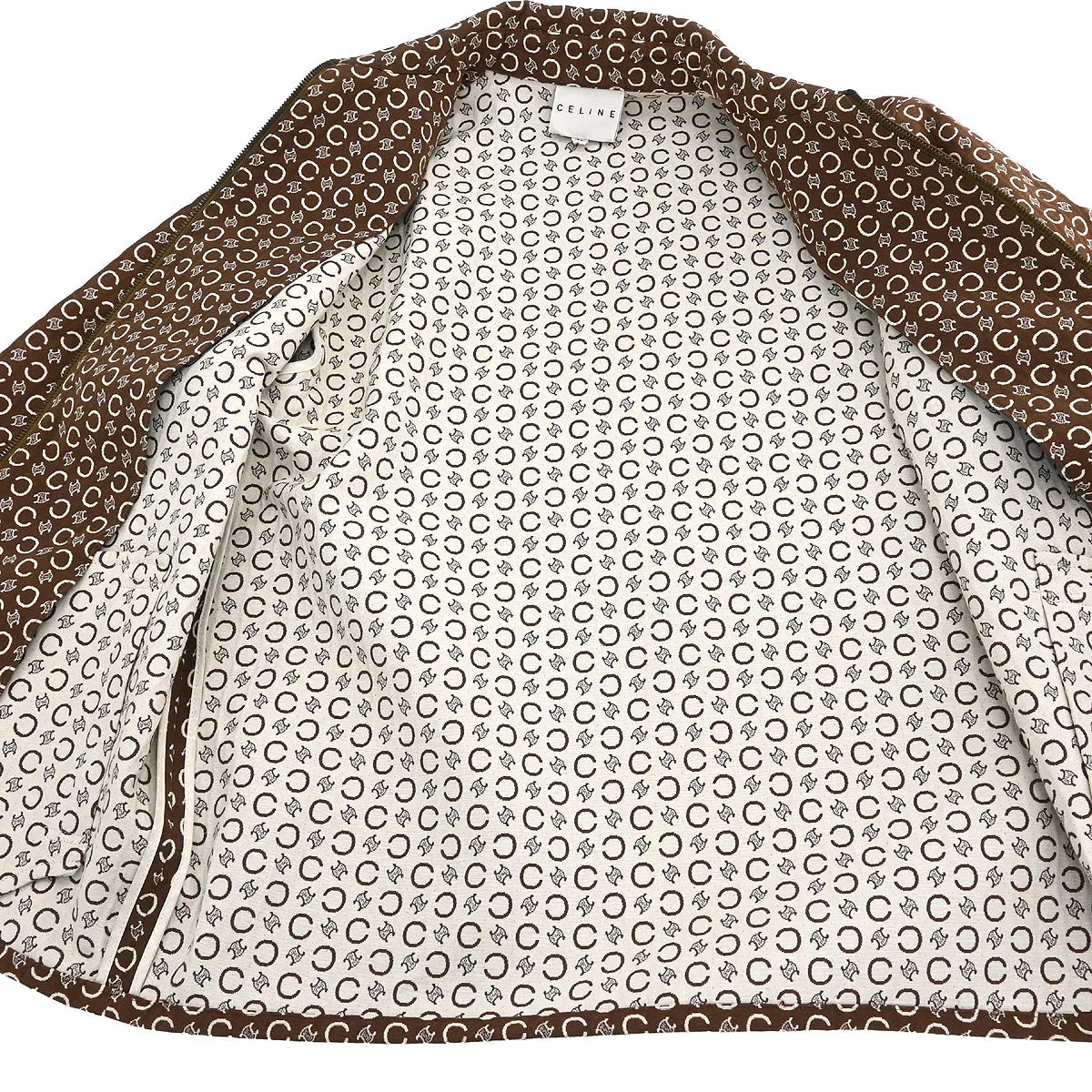 Celine Zip Up Jacket Macadam Brown #40