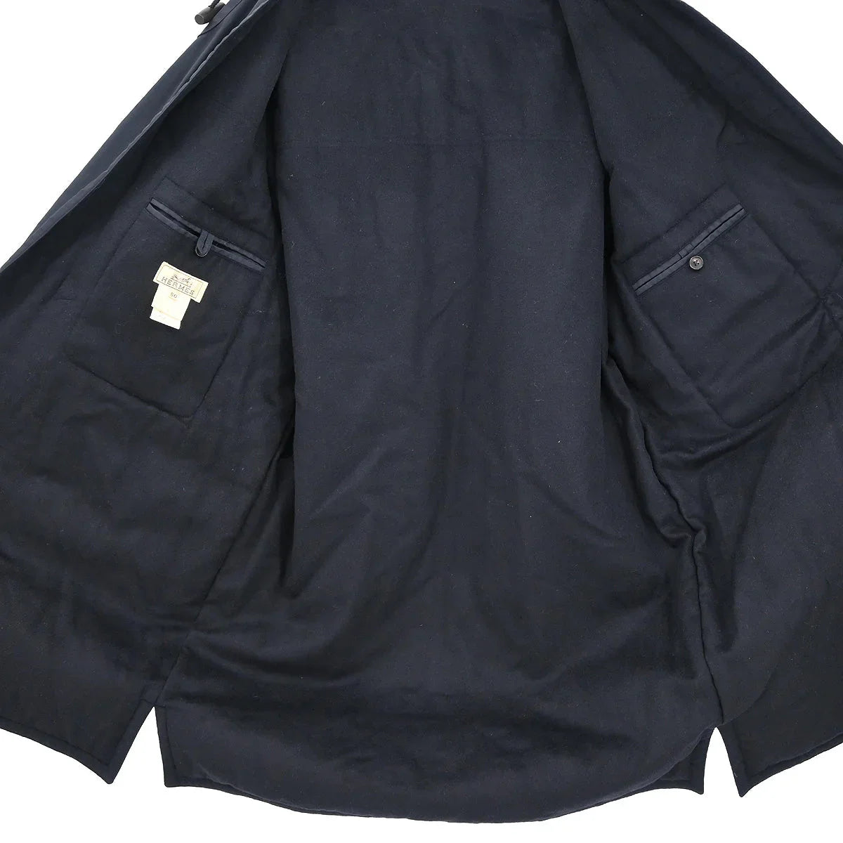 Hermes Single Breasted Coat Black #50