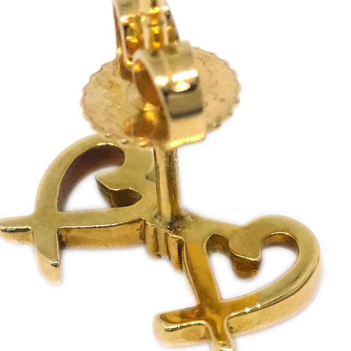 Tiffany & Co. Double Loving Heart Piercing Earrings Au750 Diamond