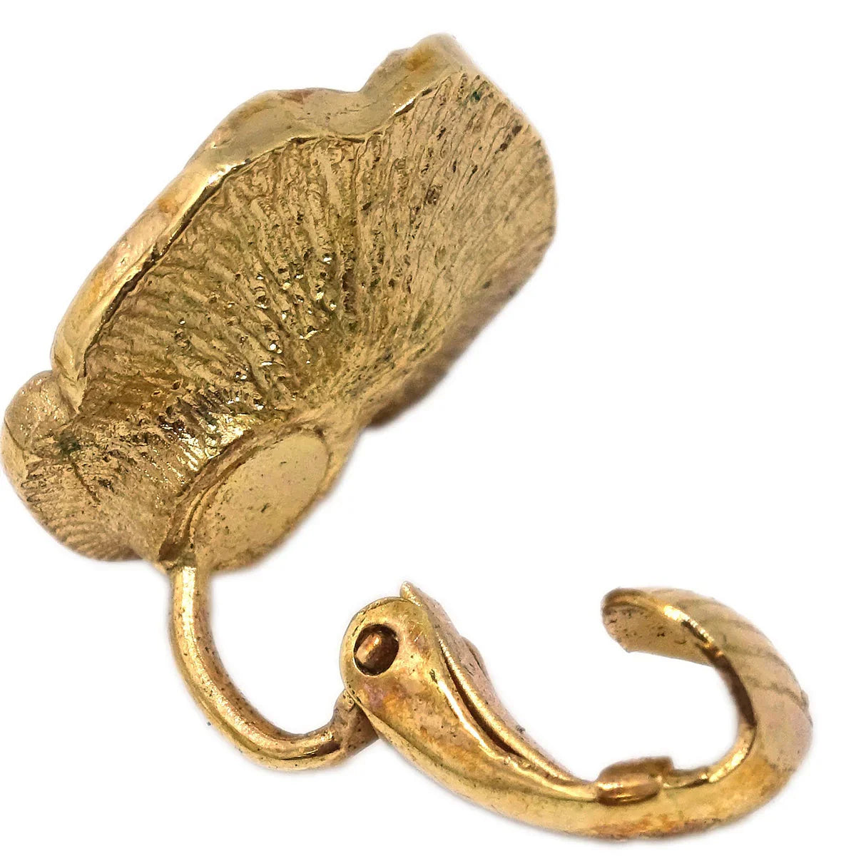 Christian Dior Flower Earrings Clip-On Costume Pearl