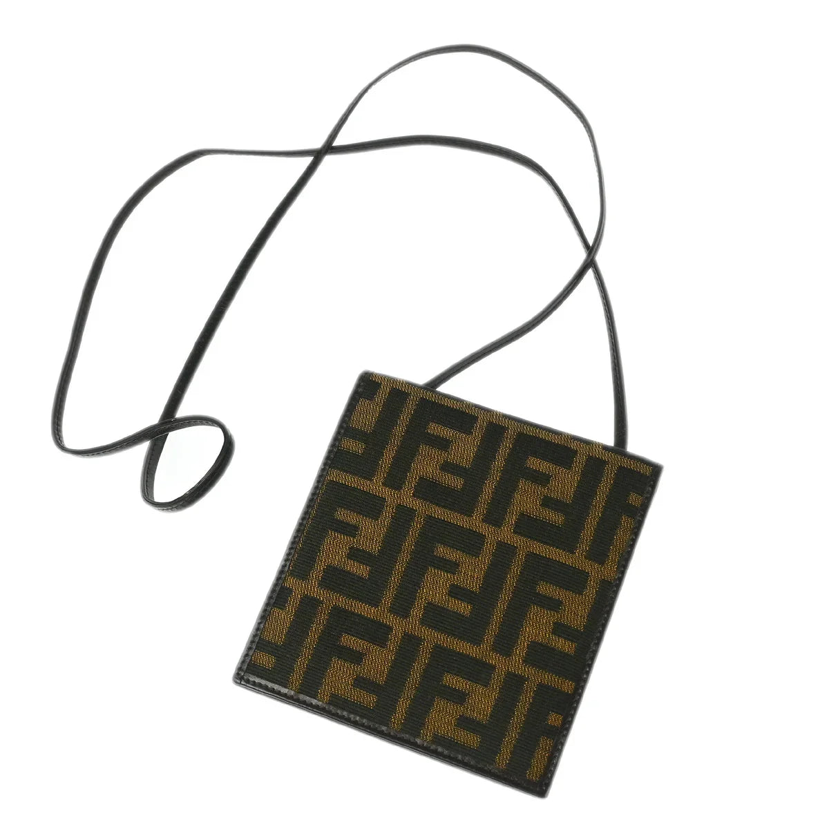 Fendi Zucca Shoulder Bag Wallet Brown