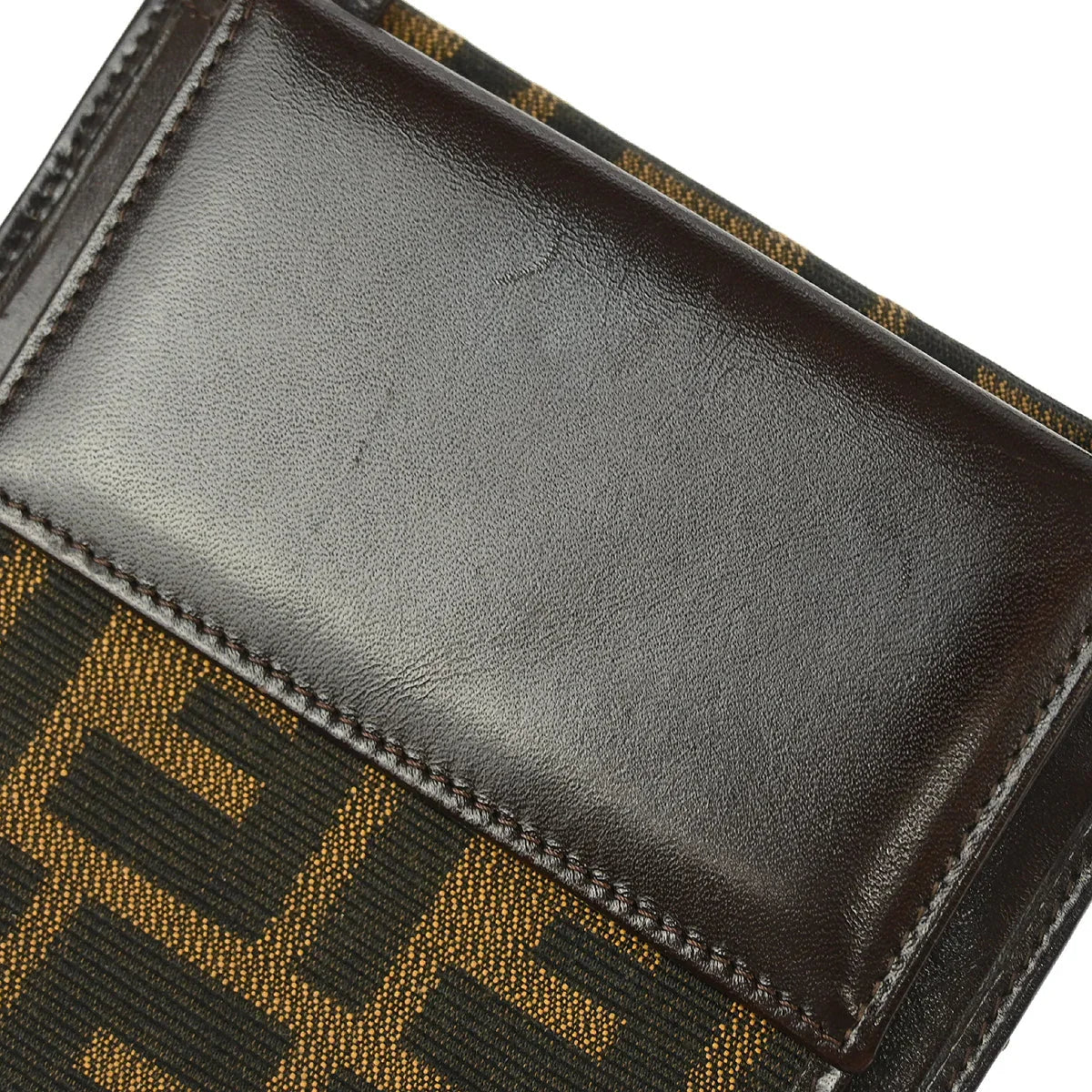Fendi Zucca Shoulder Bag Wallet Brown