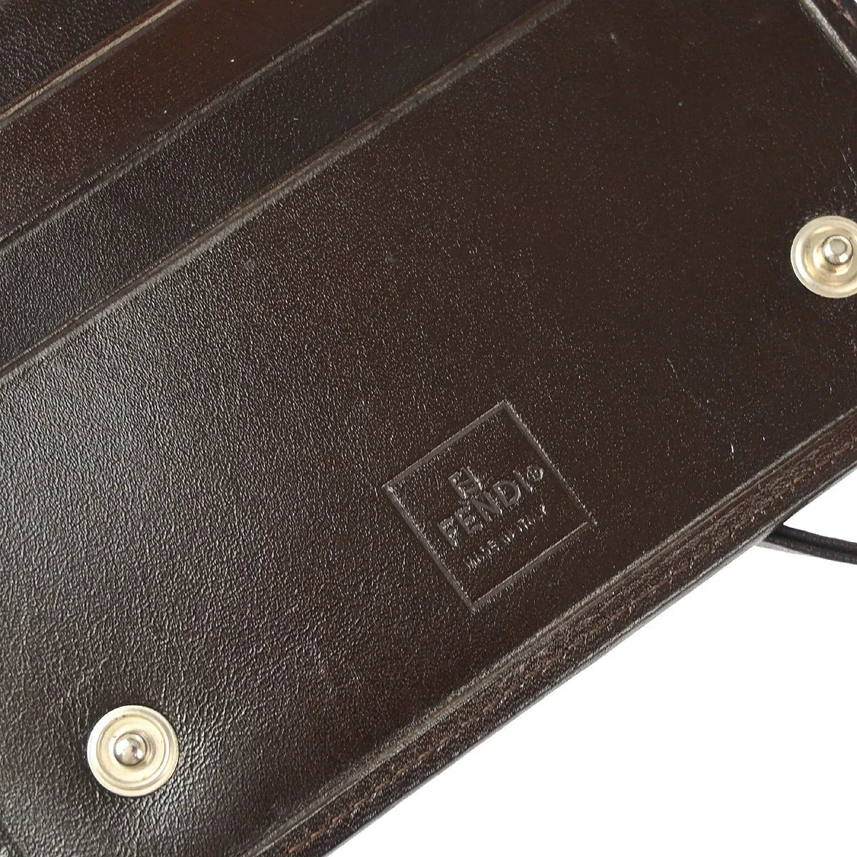 Fendi Zucca Shoulder Bag Wallet Brown
