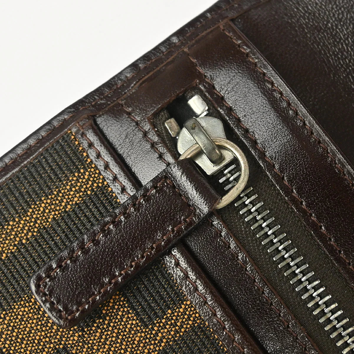 Fendi Zucca Shoulder Bag Wallet Brown