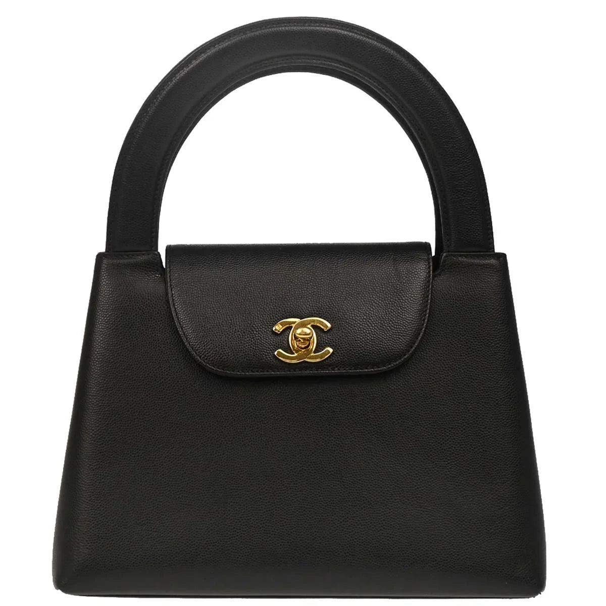 Chanel 1997-1999 Black Caviar Handbag