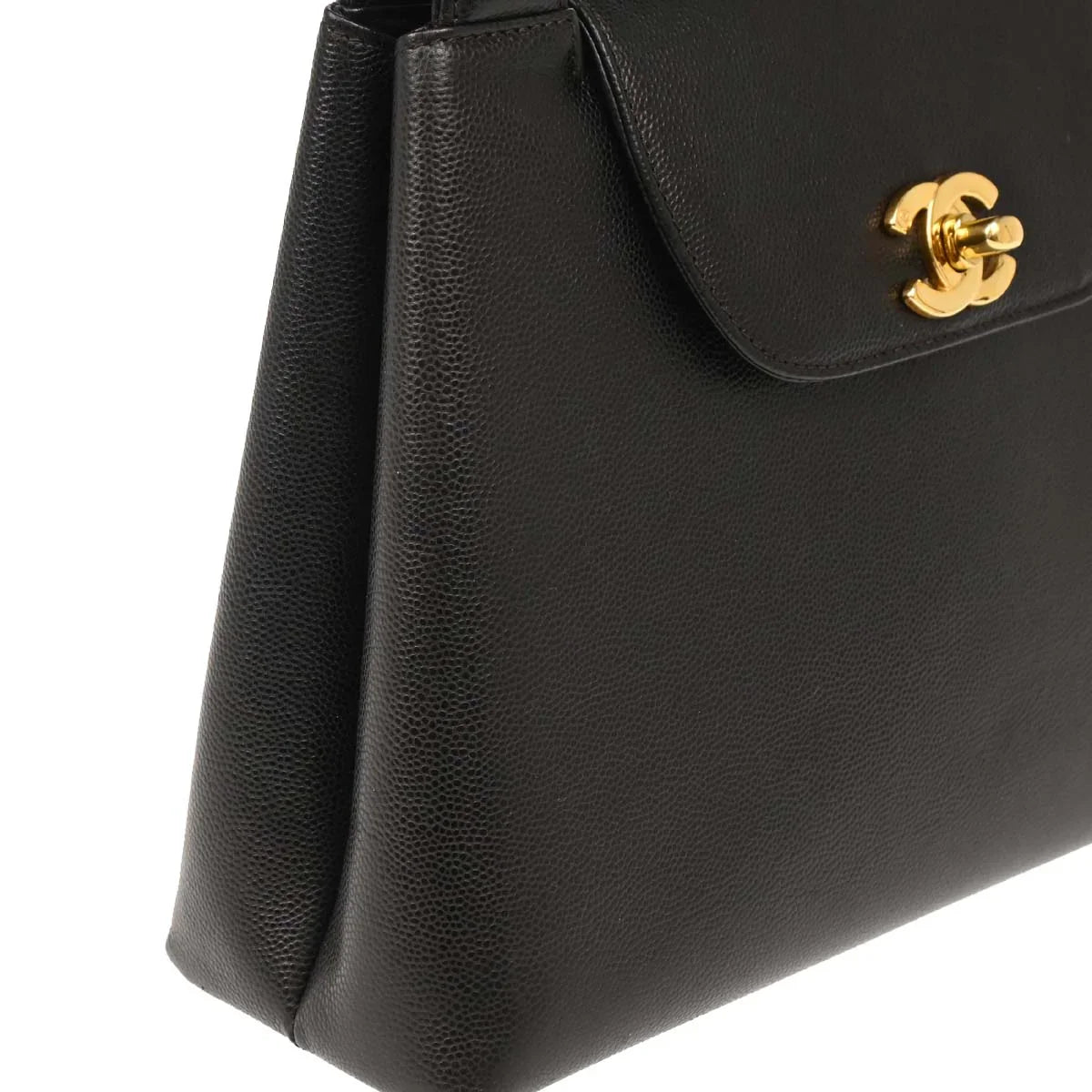 Chanel 1997-1999 Black Caviar Handbag