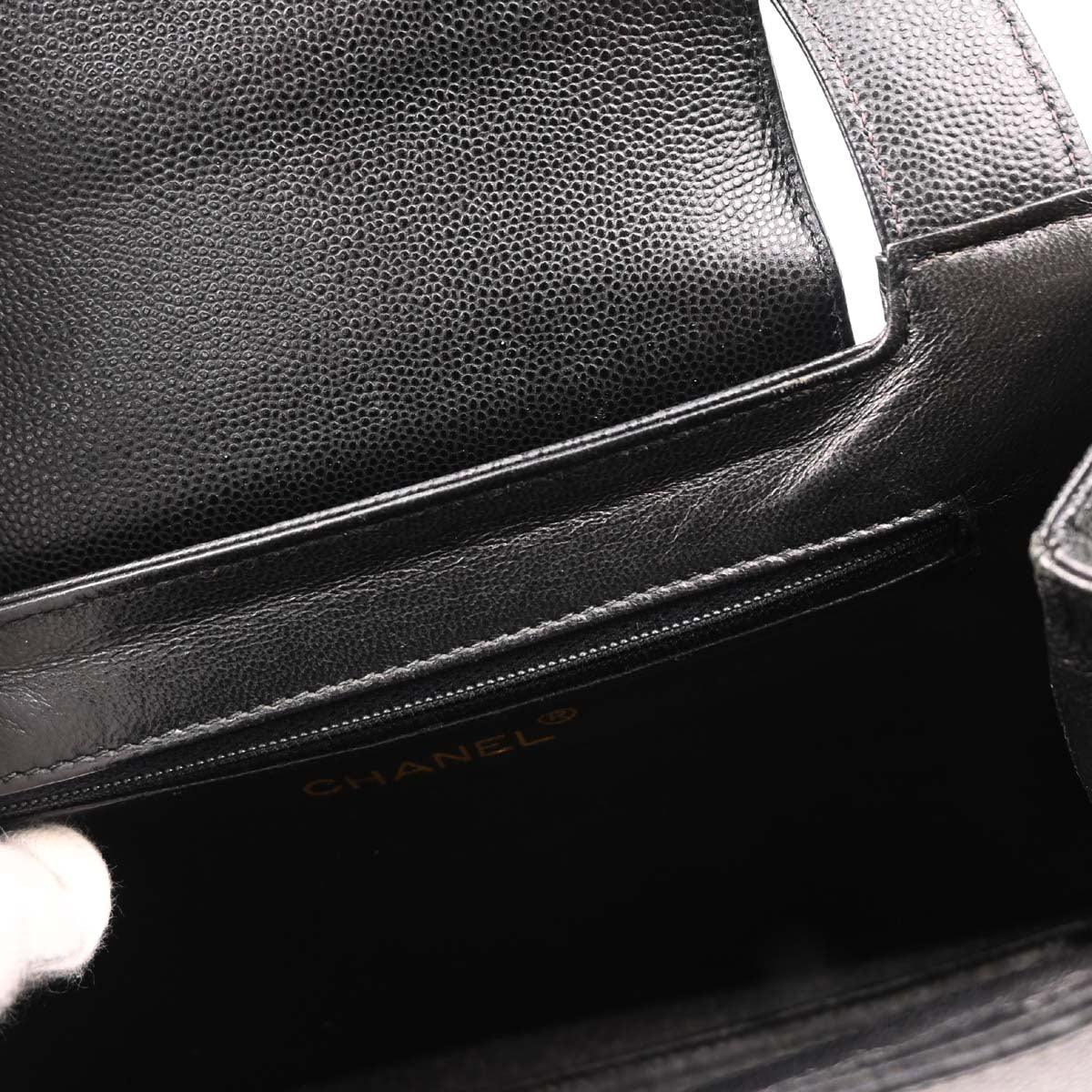Chanel 1997-1999 Black Caviar Handbag