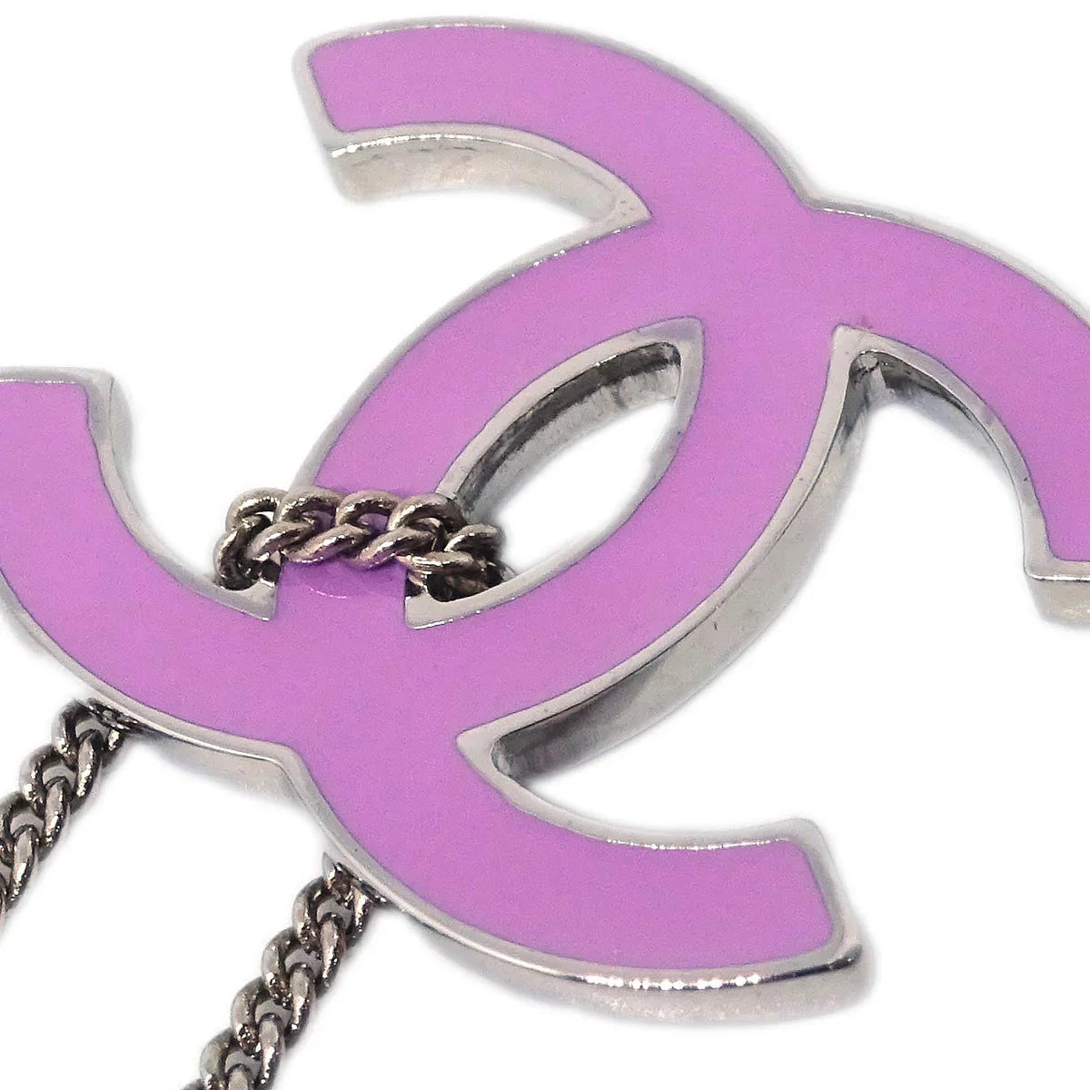 Chanel Silver CC Clover Chain Bracelet 04P