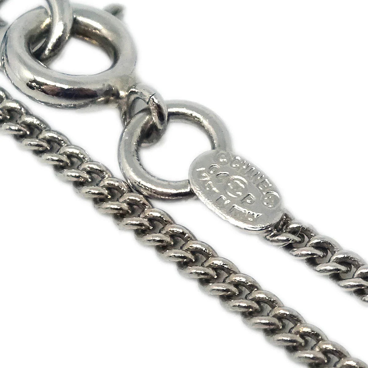 Chanel Silver CC Clover Chain Bracelet 04P