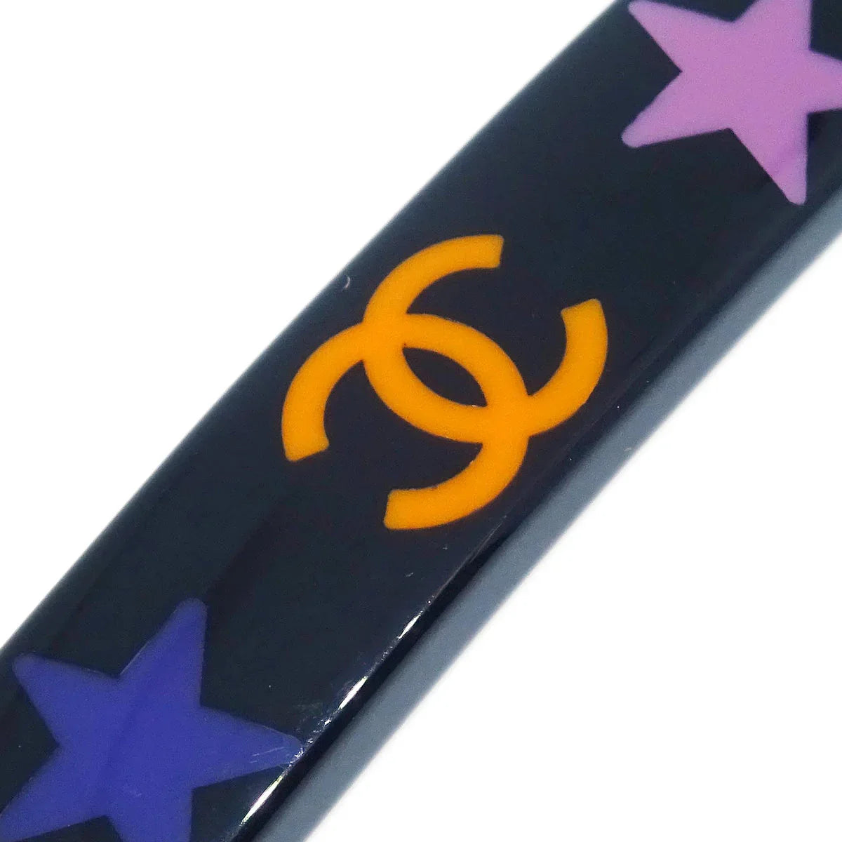Chanel Hair Clip Hairpin Barrette Black 03A