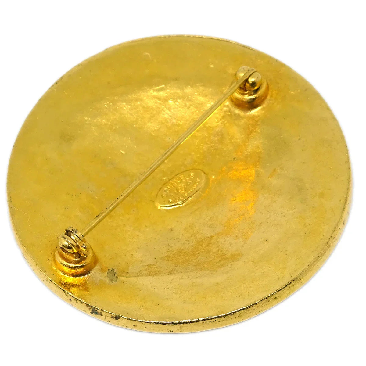Chanel Medallion Brooch Pin Gold 94A
