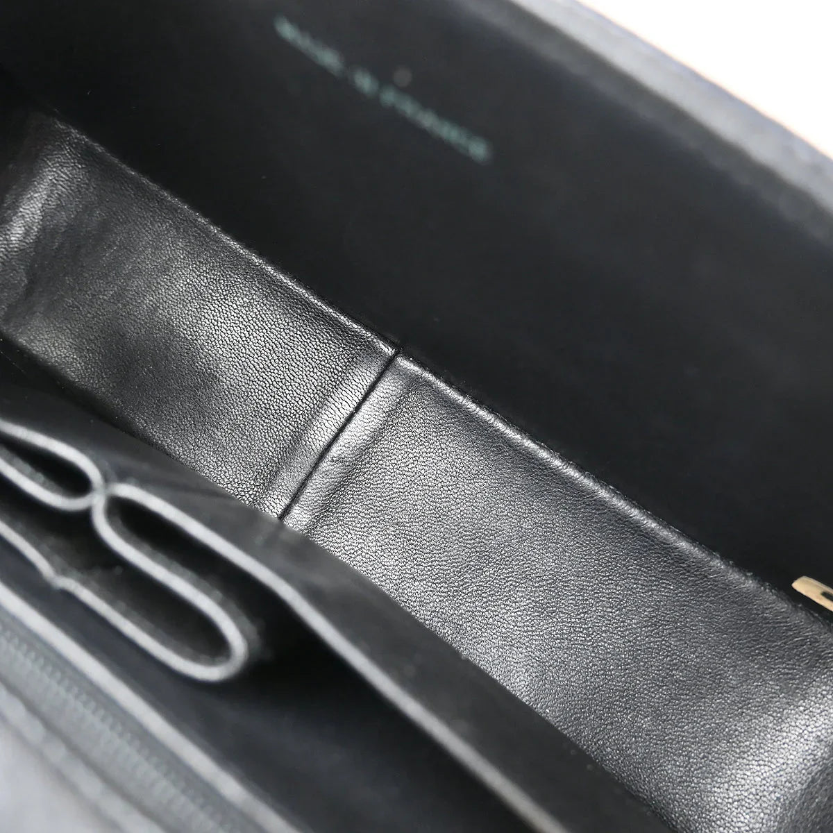 Chanel * Black Lizard Turnlock Small Full Flap Shoulder Bag