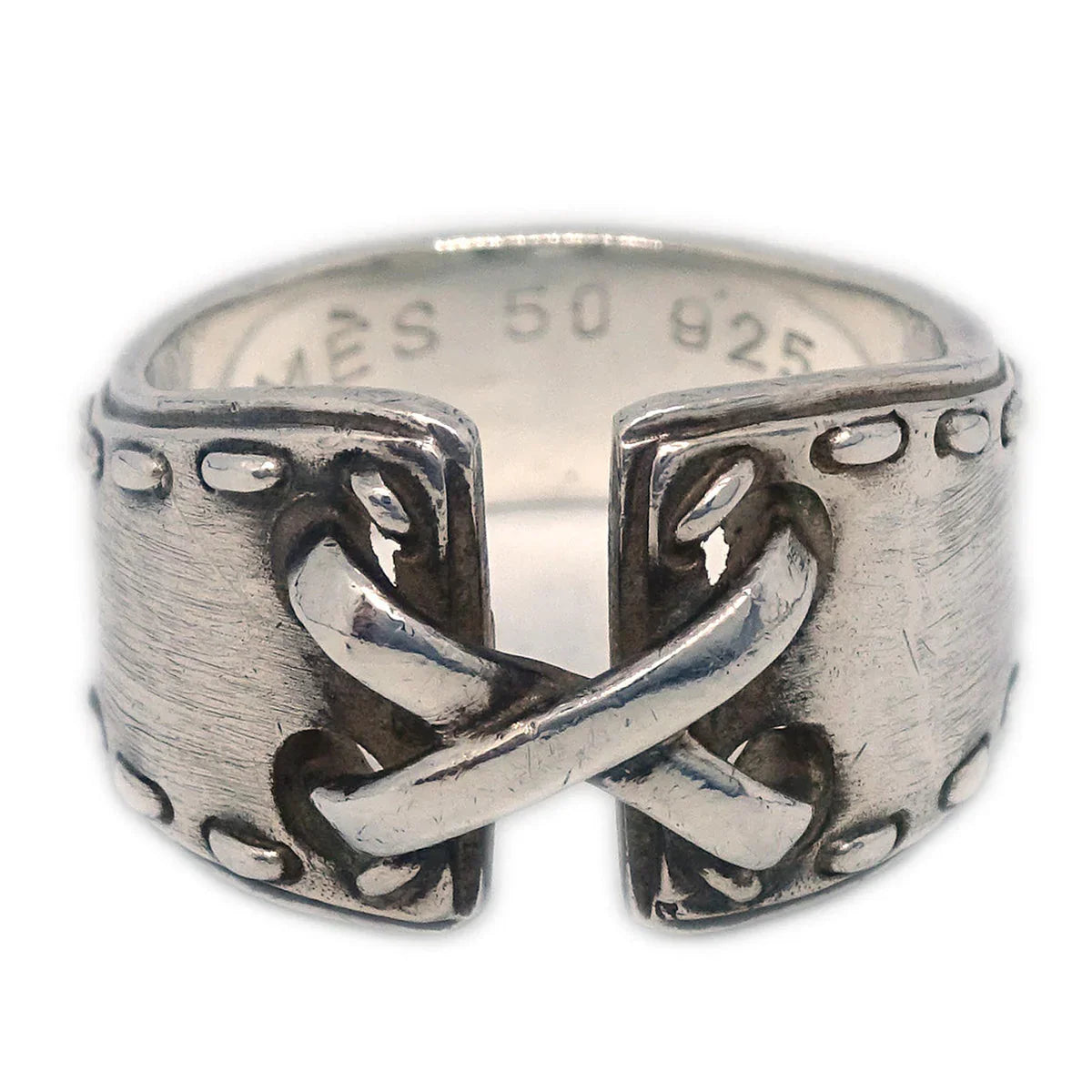 Hermes Ring Silver SV925 #50 #48 #8