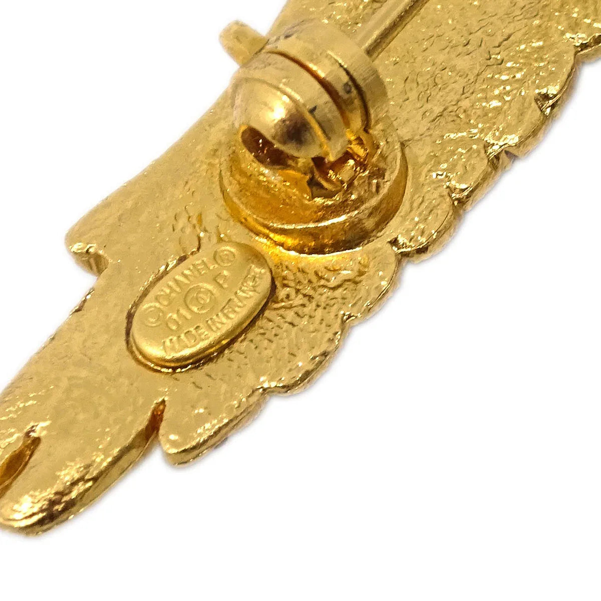 Chanel Eagle Rhinestone Brooch Pin Corsage Gold 01P