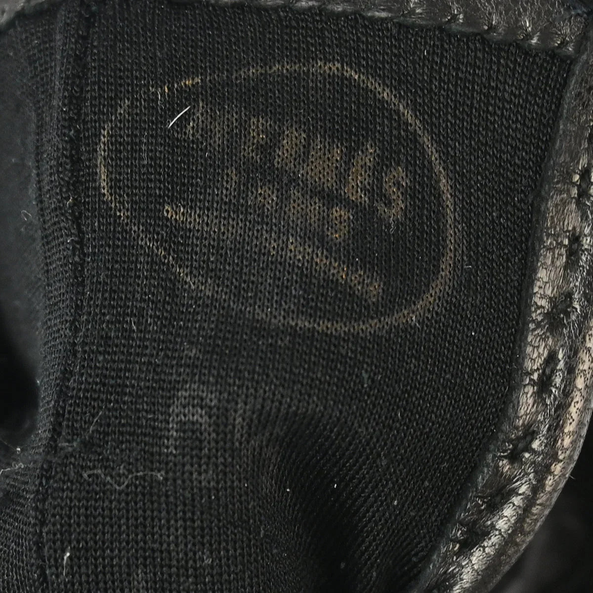 Hermes Black Leather Gloves #6 1/2 Small Good