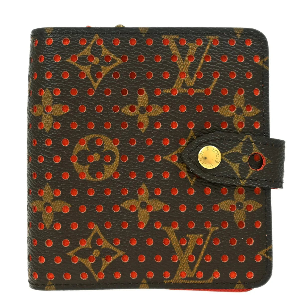 Louis Vuitton 2006 Monogram Perfo Compact Zip Wallet M95189