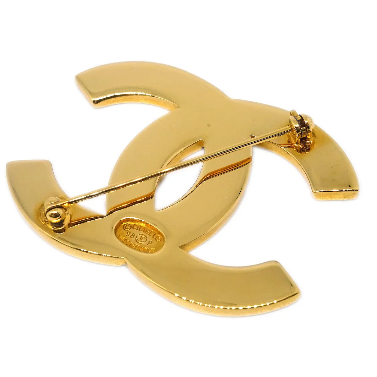Chanel CC Brooch Pin Gold 98P