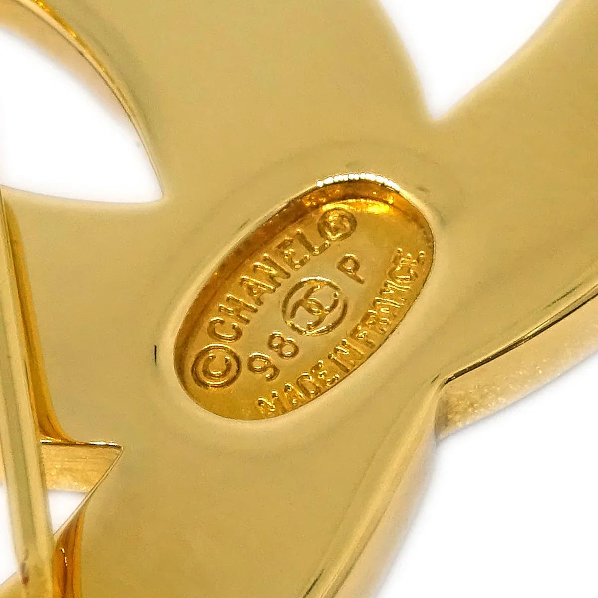 Chanel CC Brooch Pin Gold 98P