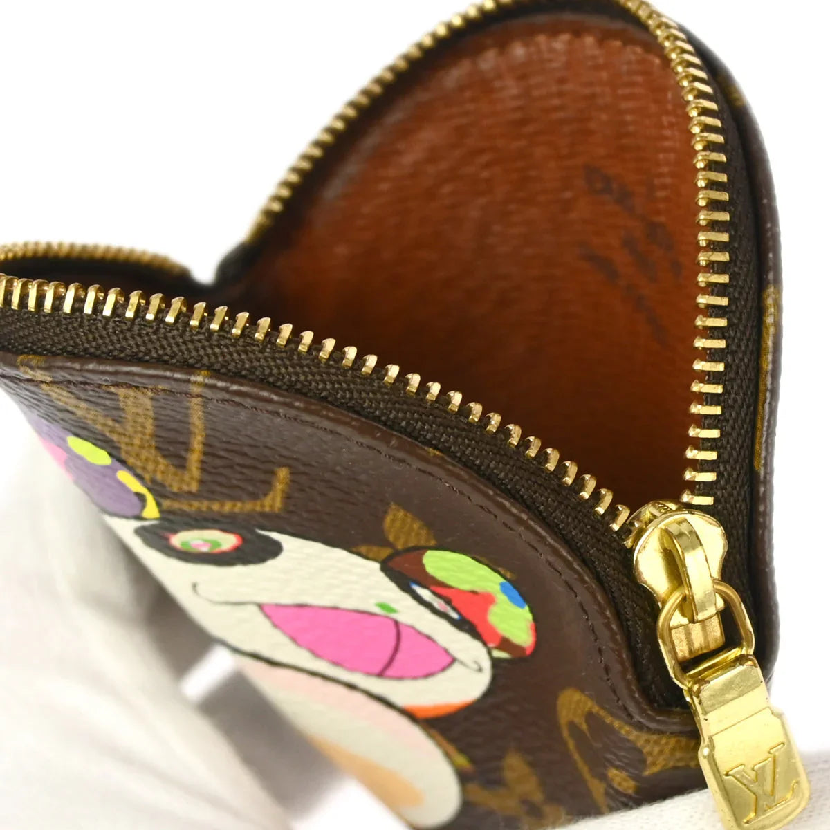 Louis Vuitton 2004 Monogram Panda Porte Monnaie Rond Coin Wallet M61928