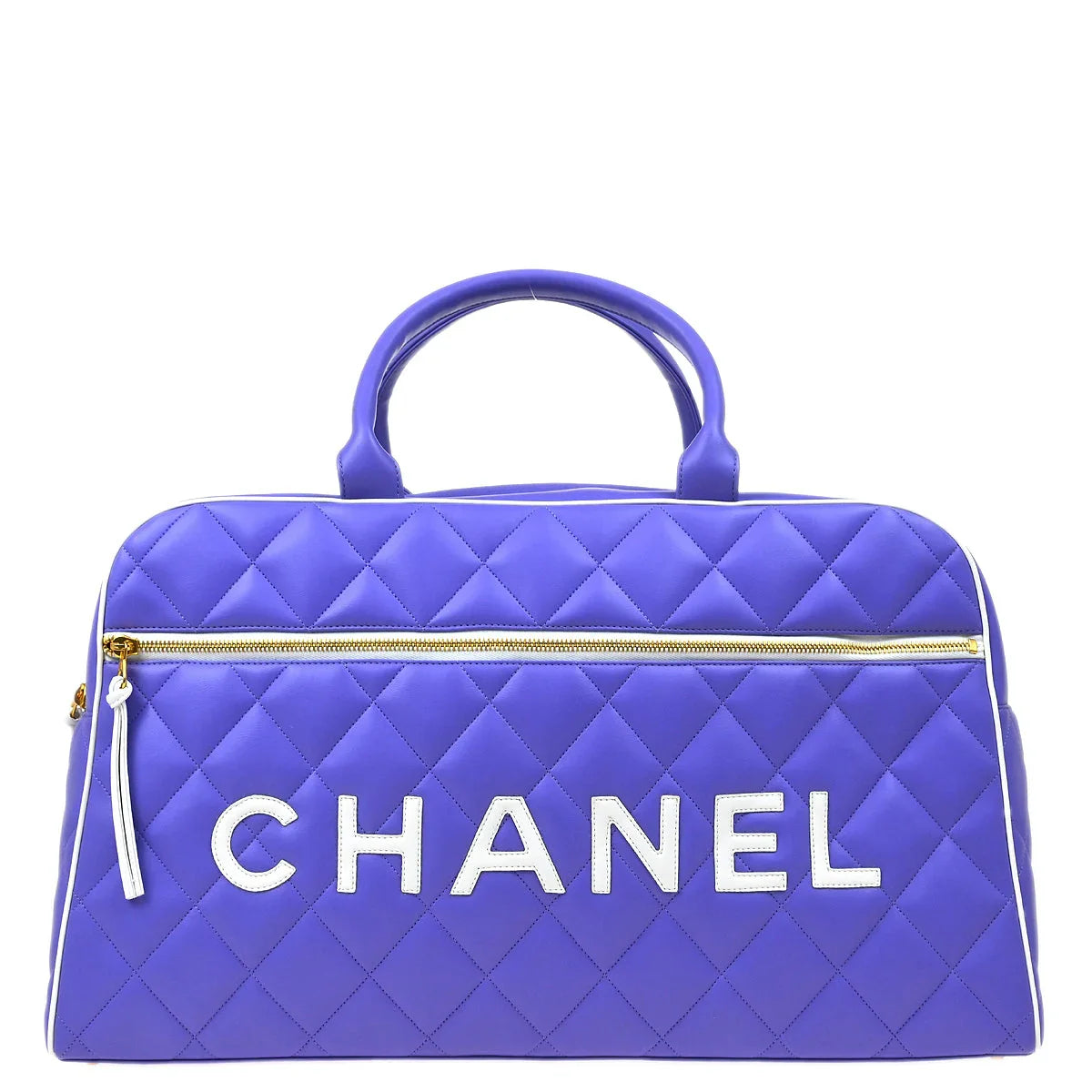 Chanel * 1994-1996 Purple Calfskin Duffle Bowling Bag