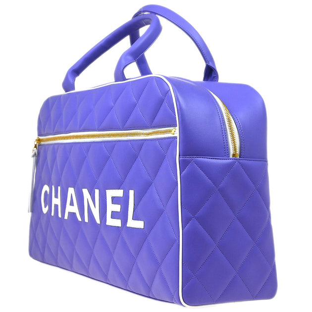 正規店仕入れの Calfskin Purple 1994-1996 * Chanel Duffle Bag Bowling トップス