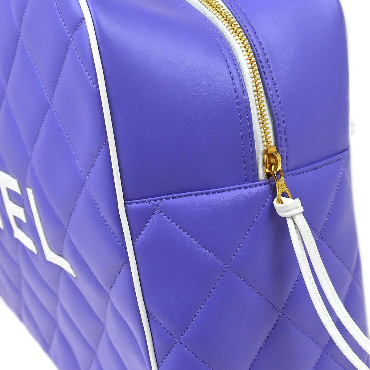 Chanel * 1994-1996 Purple Calfskin Duffle Bowling Bag