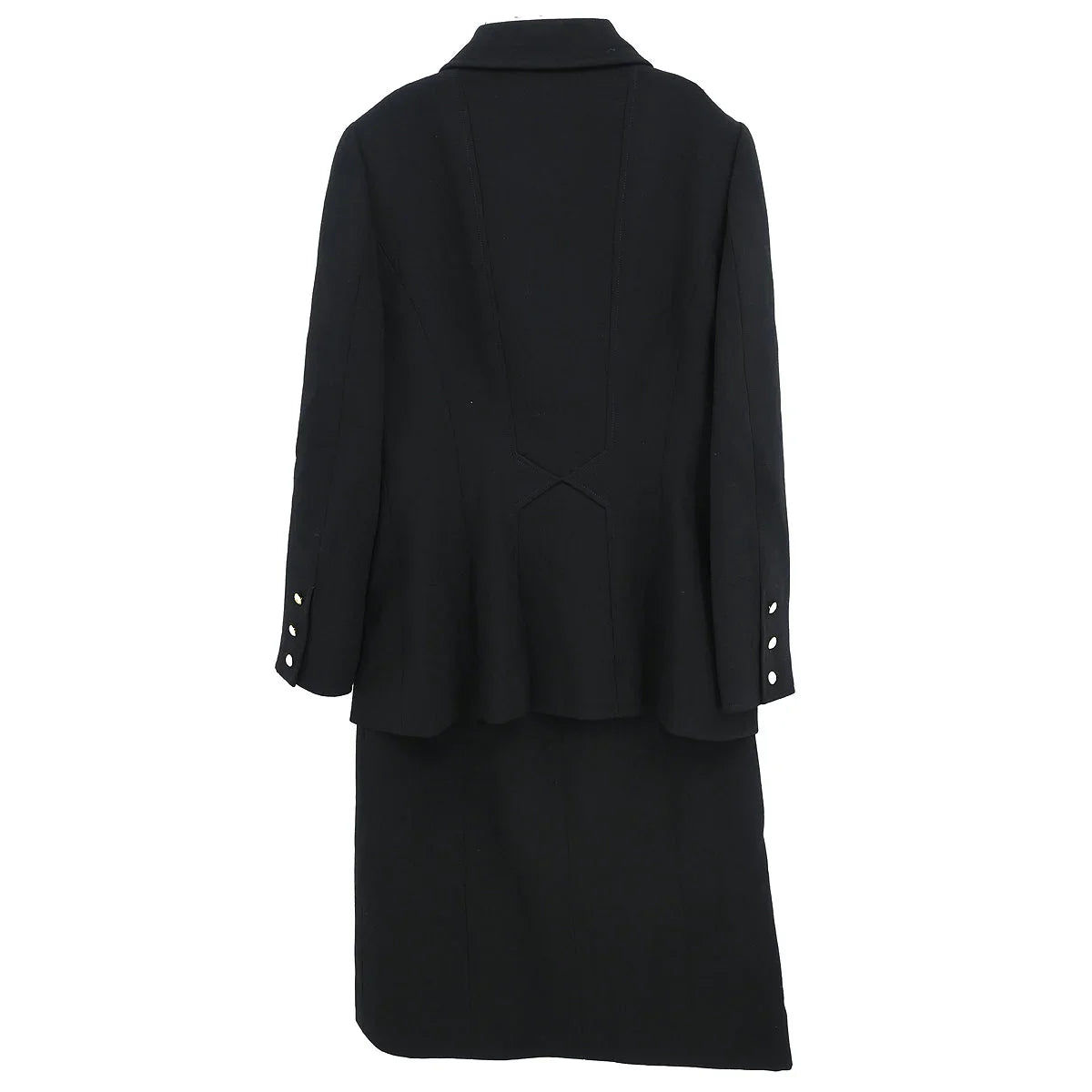 Chanel 1996 Setup Suit Jacket Skirt Black #40