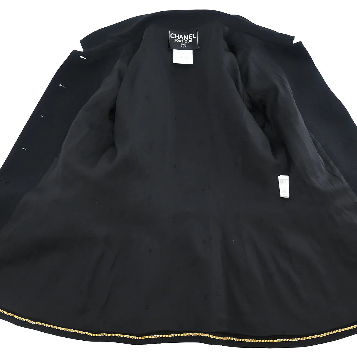 Chanel 1996 Setup Suit Jacket Skirt Black #40