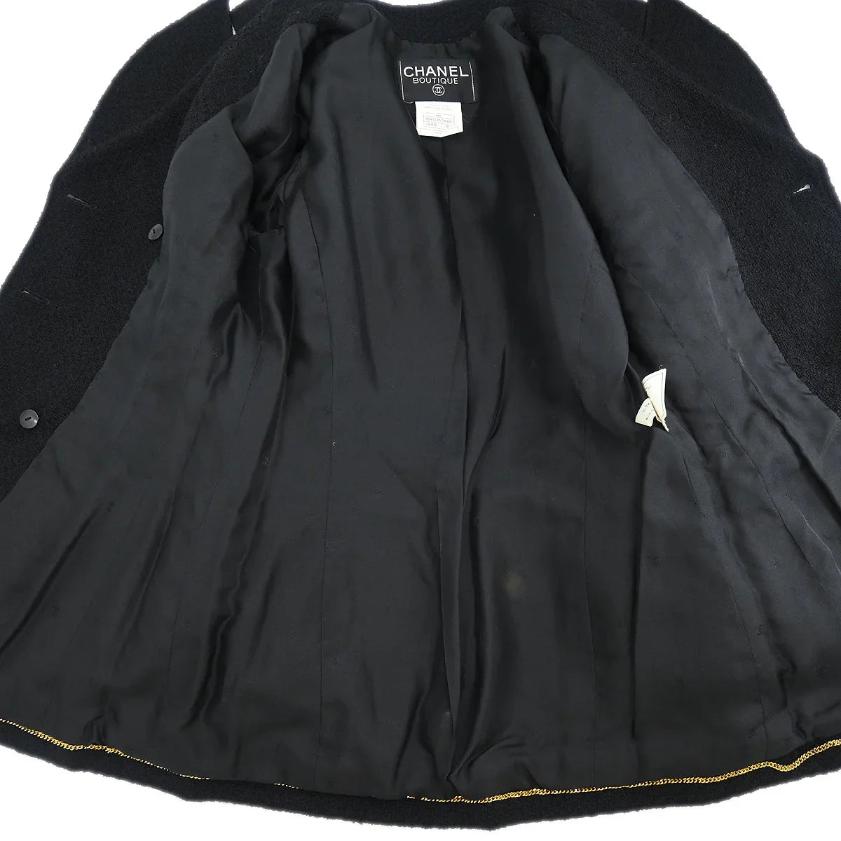 Chanel 1995 Setup Suit Jacket Skirt Black #38