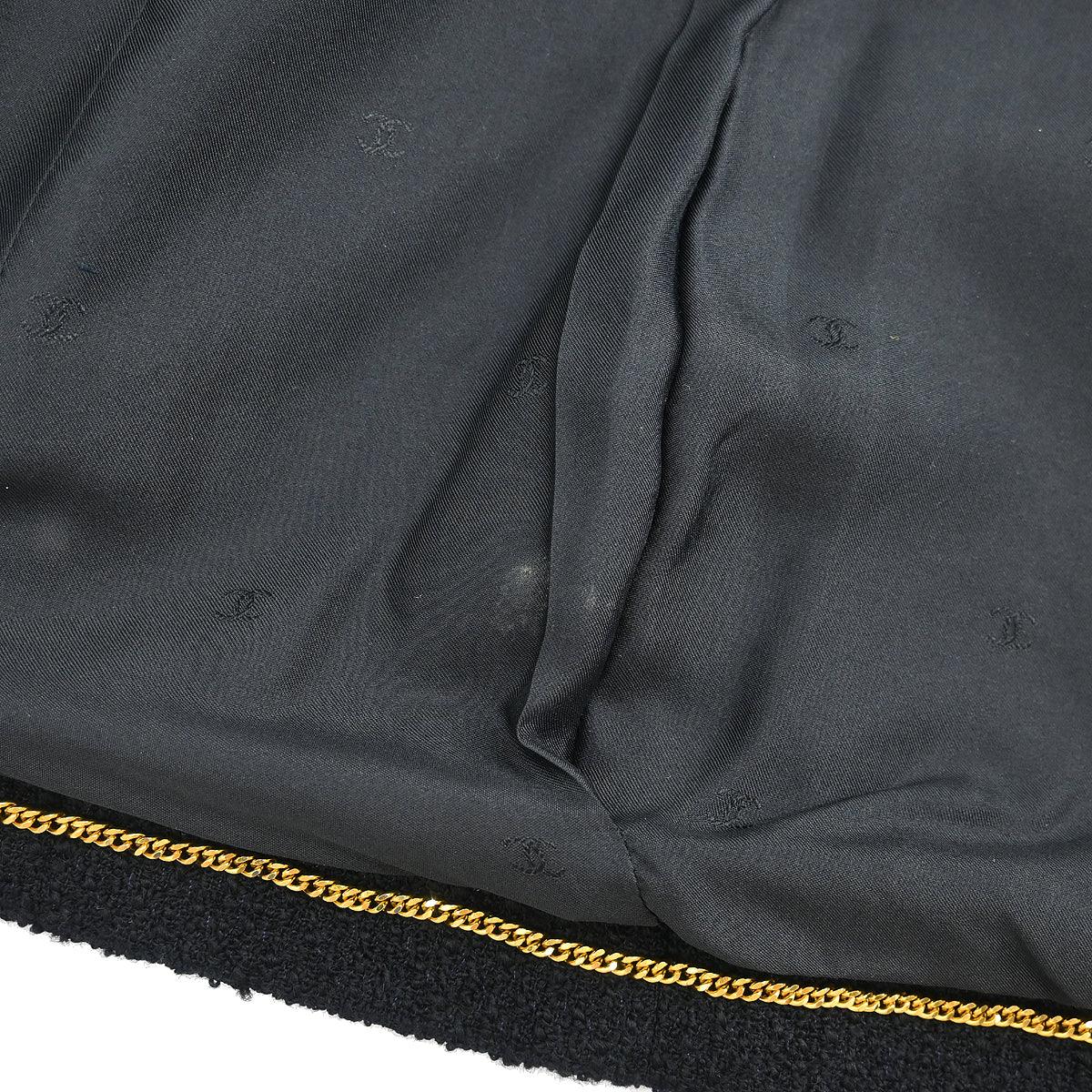 Chanel 1995 Setup Suit Jacket Skirt Black #38
