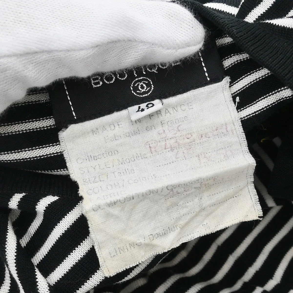 Chanel 1995 Short Sleeve Top Black #42
