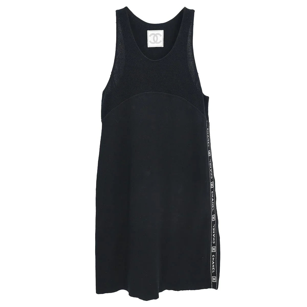 Chanel 2004 Sport Line Sleeveless Dress Black #38