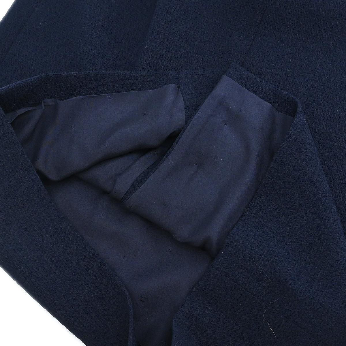 Chanel 1993 Setup Suit Jacket Skirt Navy #38