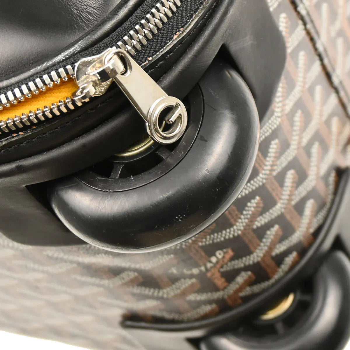 Goyard 2007 Black Trunk Rolling Luggage Suitcase