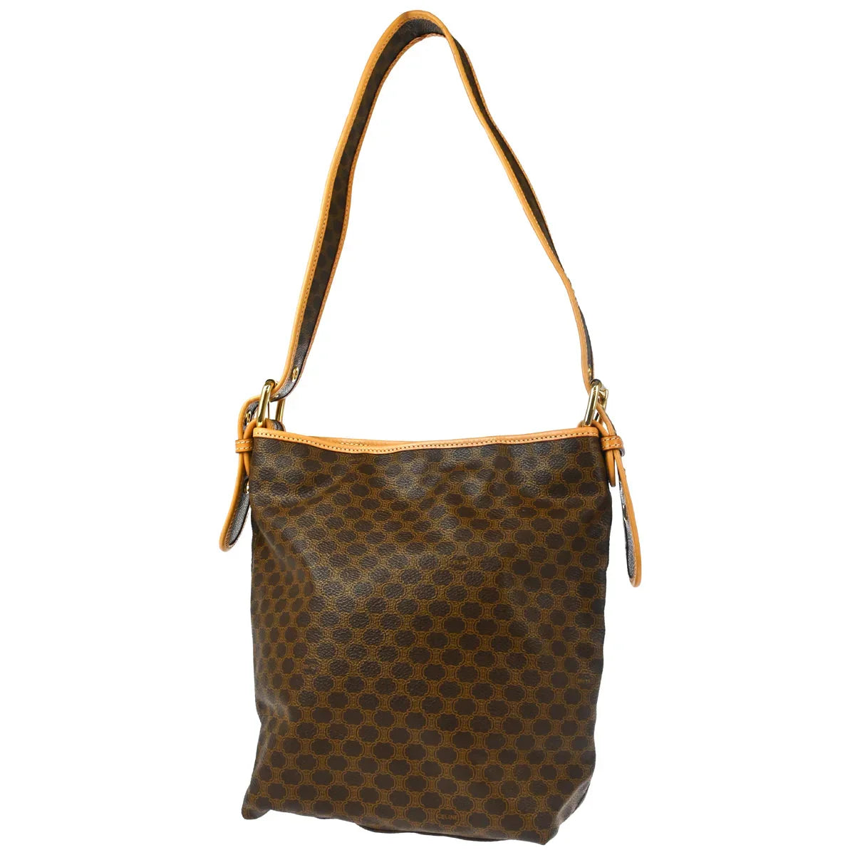 Celine Brown Macadam Shoulder Bag