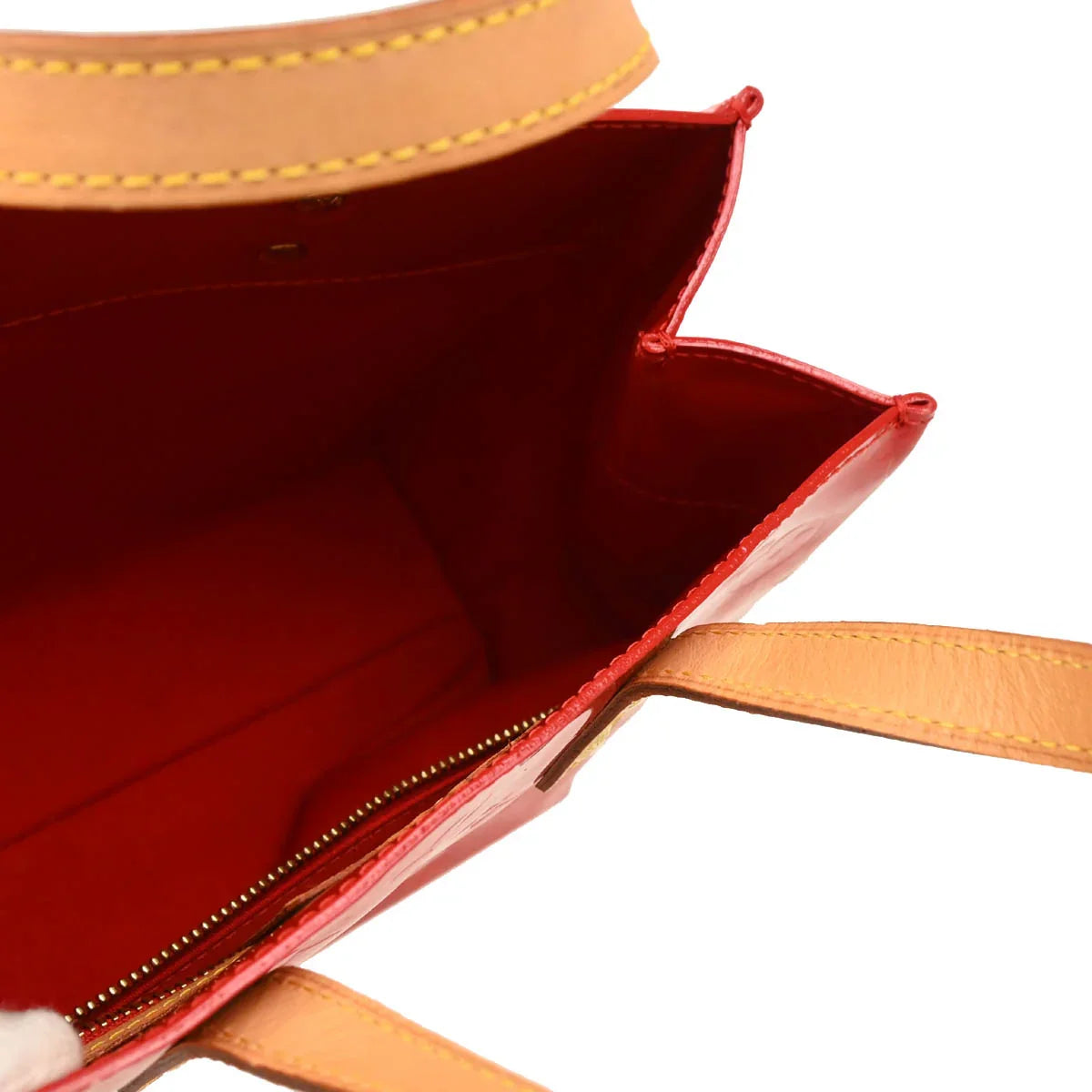 Louis Vuitton 2002 Red Vernis Reade PM Tote Handbag M91088