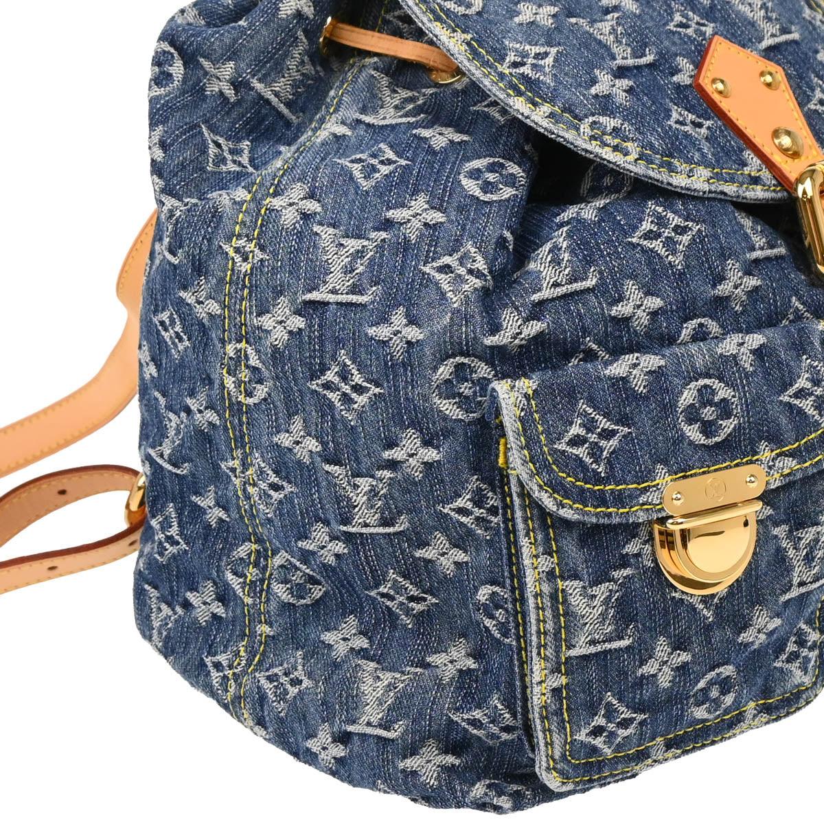 Louis Vuitton 2006 Blue Monogram Denim Sac a Dos GM Backpack M95056