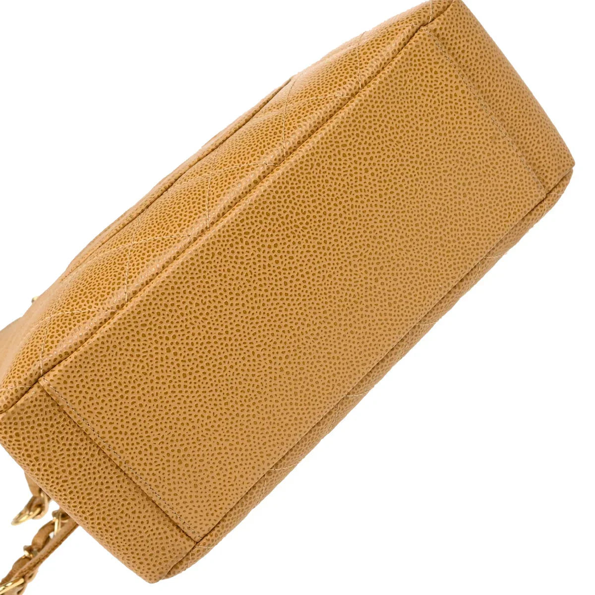 Chanel 2003-2004 Beige Caviar Petite Shopping Tote PST Chain Handbag