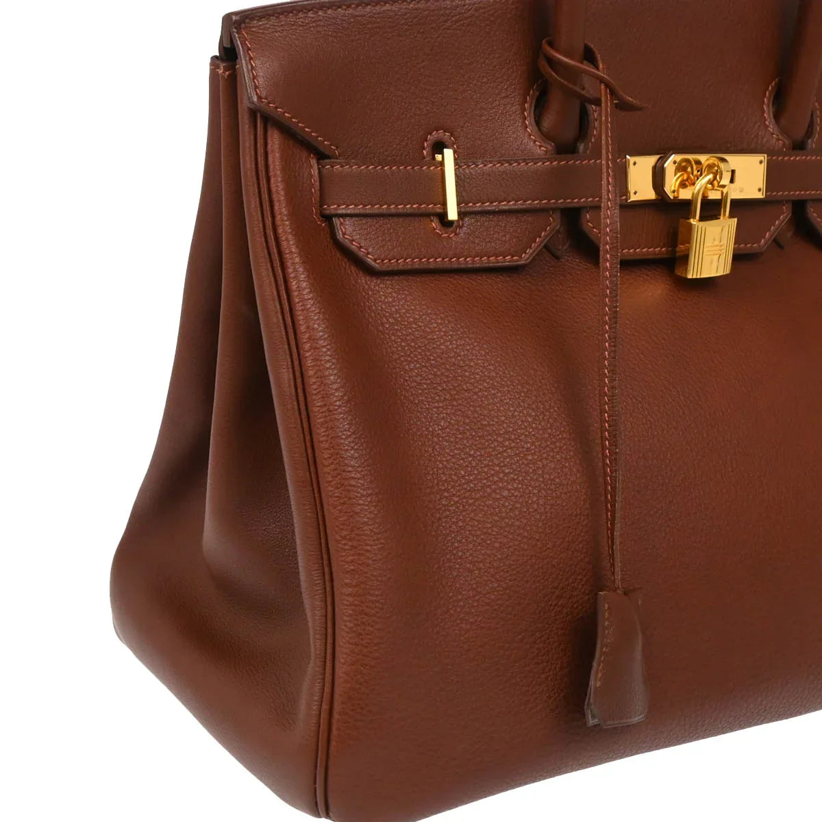 Hermes 1997 Havane Taurillon Clemence Birkin 35 Handbag