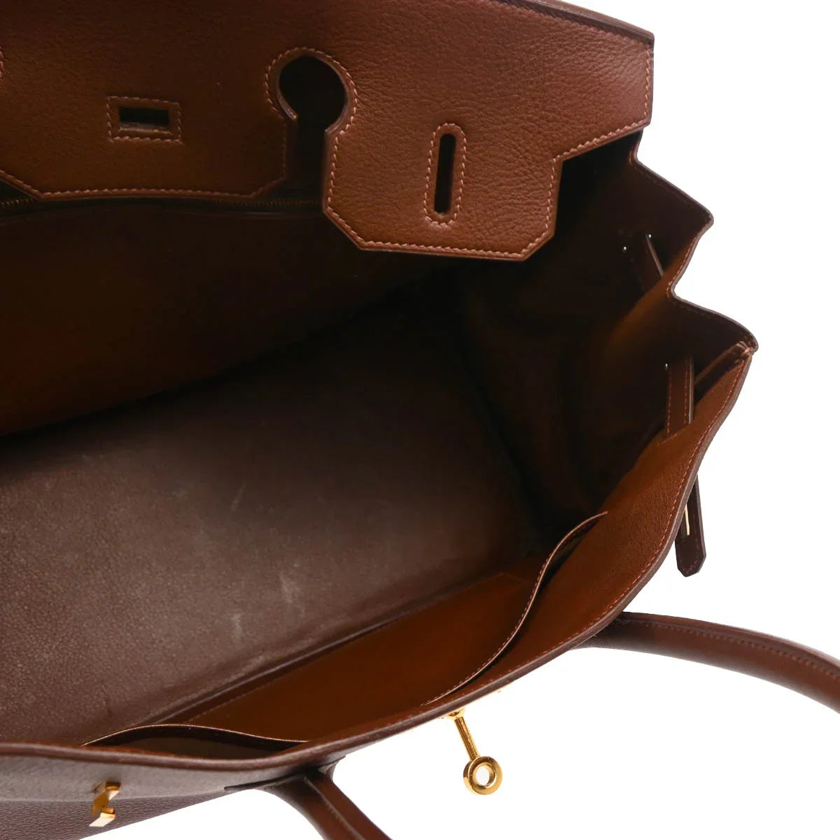 Hermes 1997 Havane Taurillon Clemence Birkin 35 Handbag