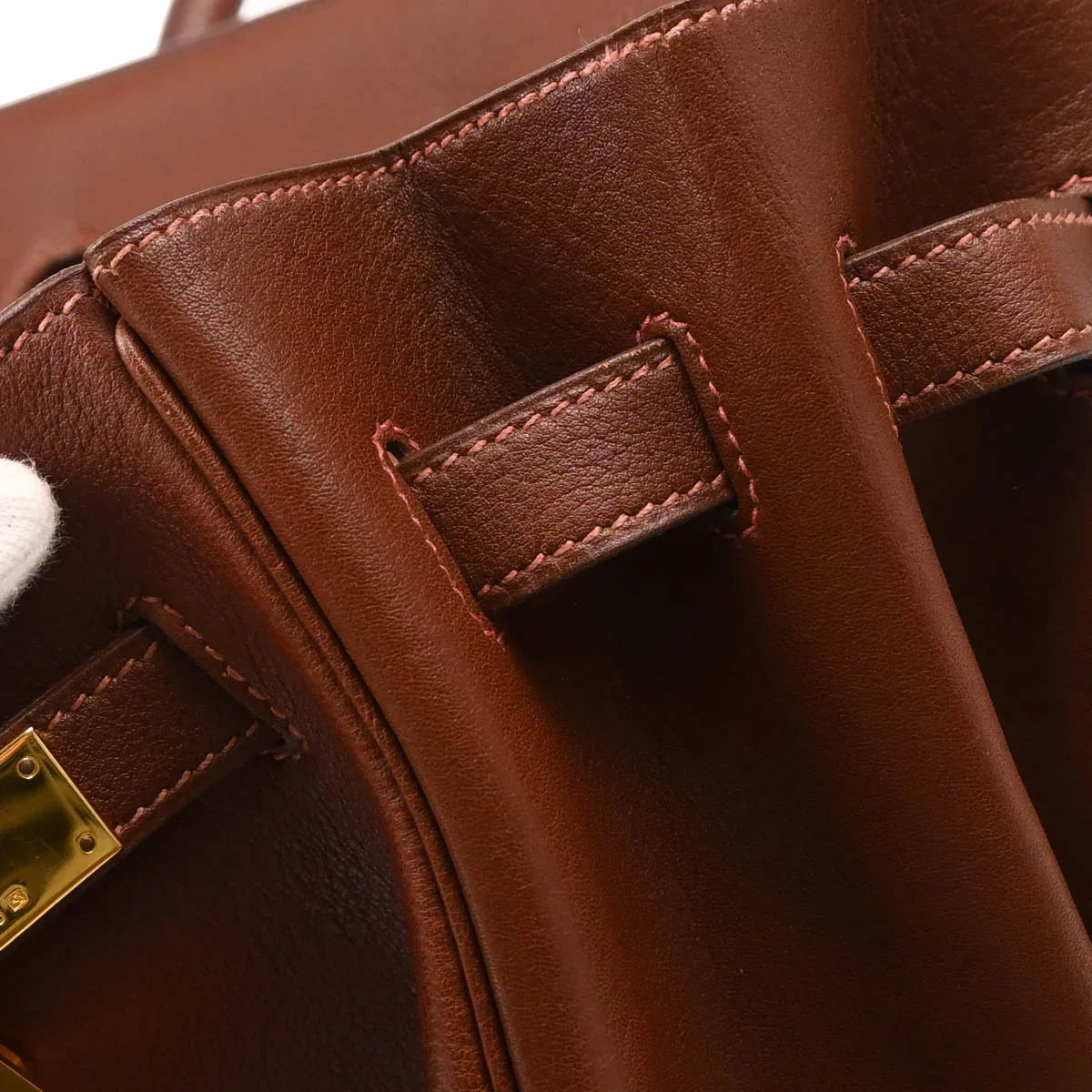 Hermes 1997 Havane Taurillon Clemence Birkin 35 Handbag