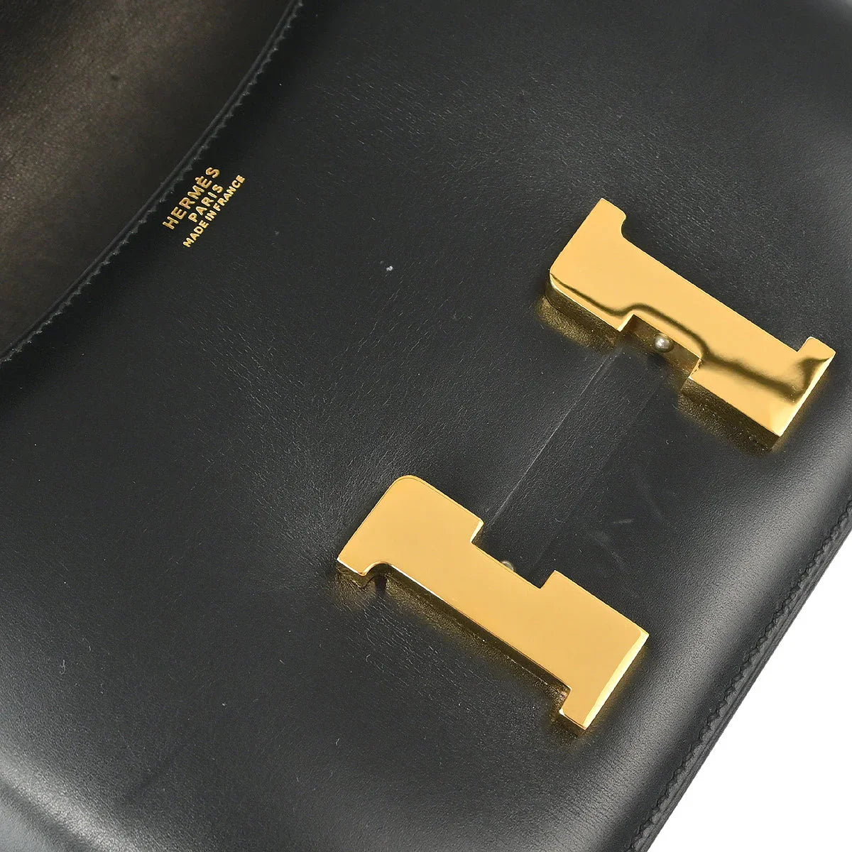 Hermes 1997 Black Box calf Constance 23 Shoulder Bag