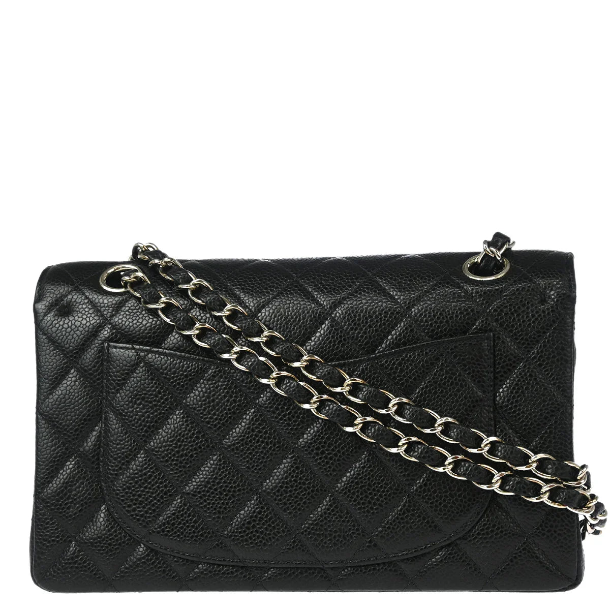 Chanel 2000-2001 Black Caviar Small Classic Double Flap Shoulder Bag