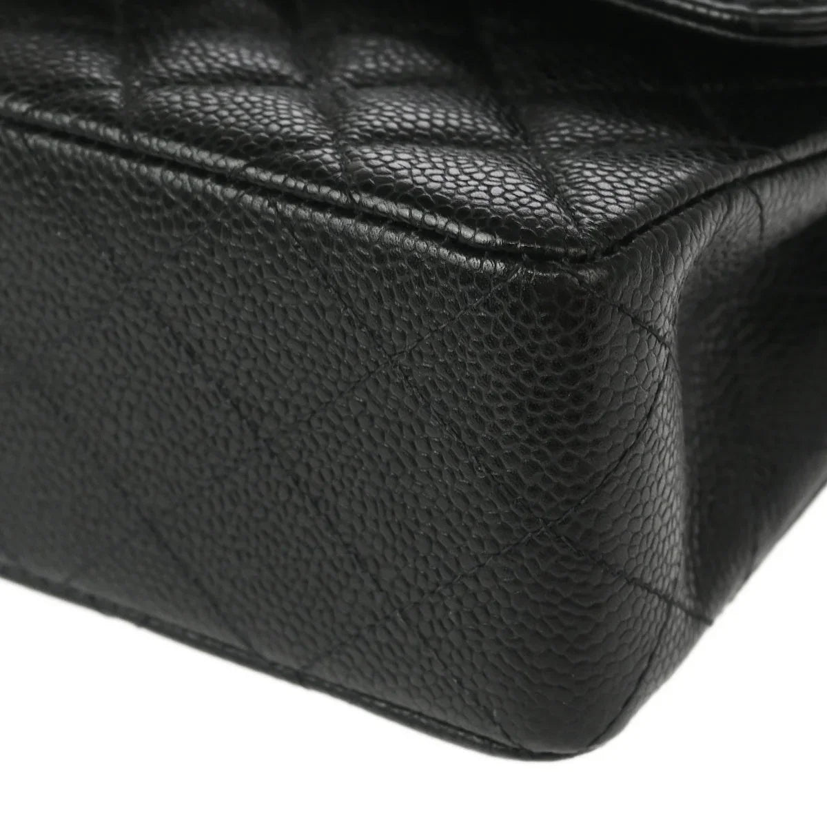 Chanel 2000-2001 Black Caviar Small Classic Double Flap Shoulder Bag