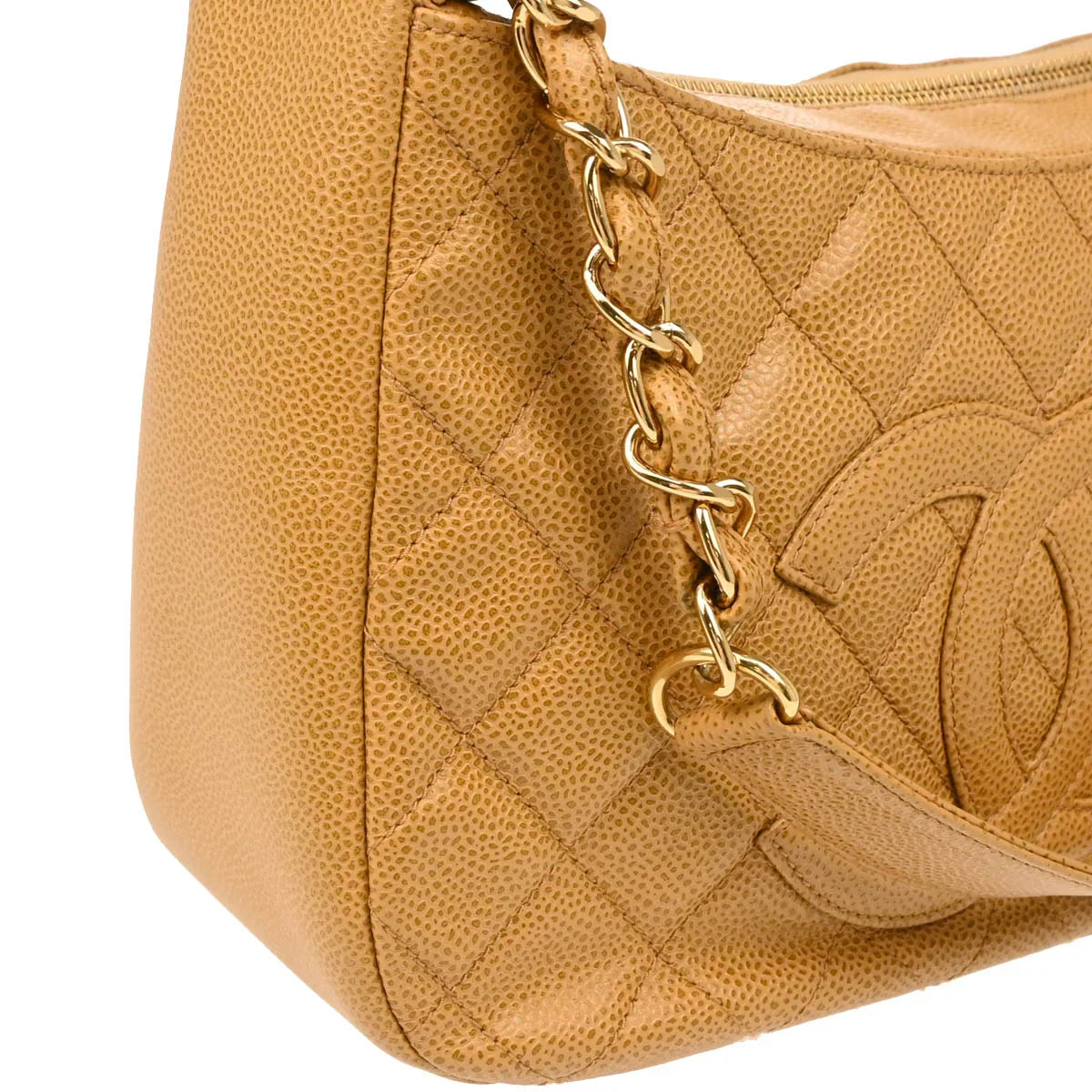 Chanel 2003-2004 Beige Caviar Handbag