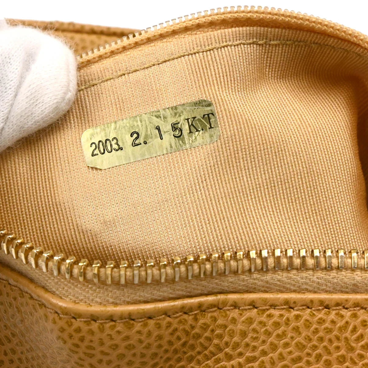 Chanel 2003-2004 Beige Caviar Handbag