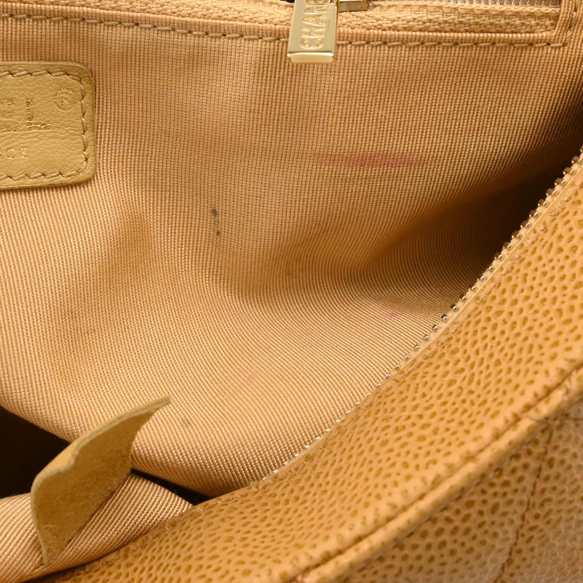 Chanel 2003-2004 Beige Caviar Handbag