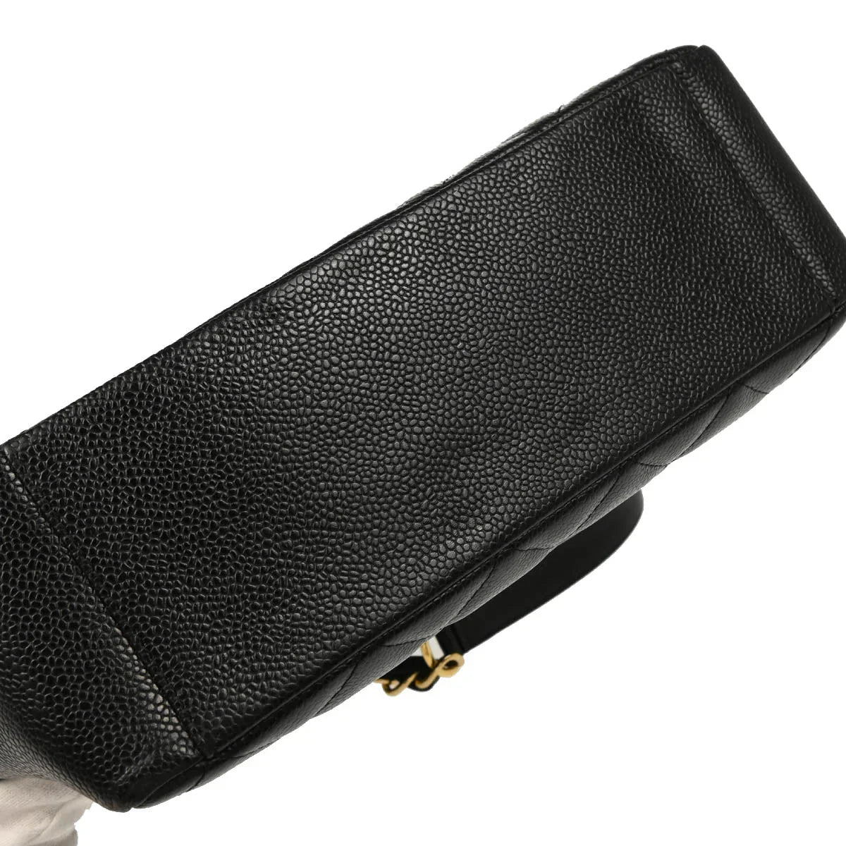 Chanel 2003-2004 Black Caviar Petite Shopping Tote PST Chain Handbag