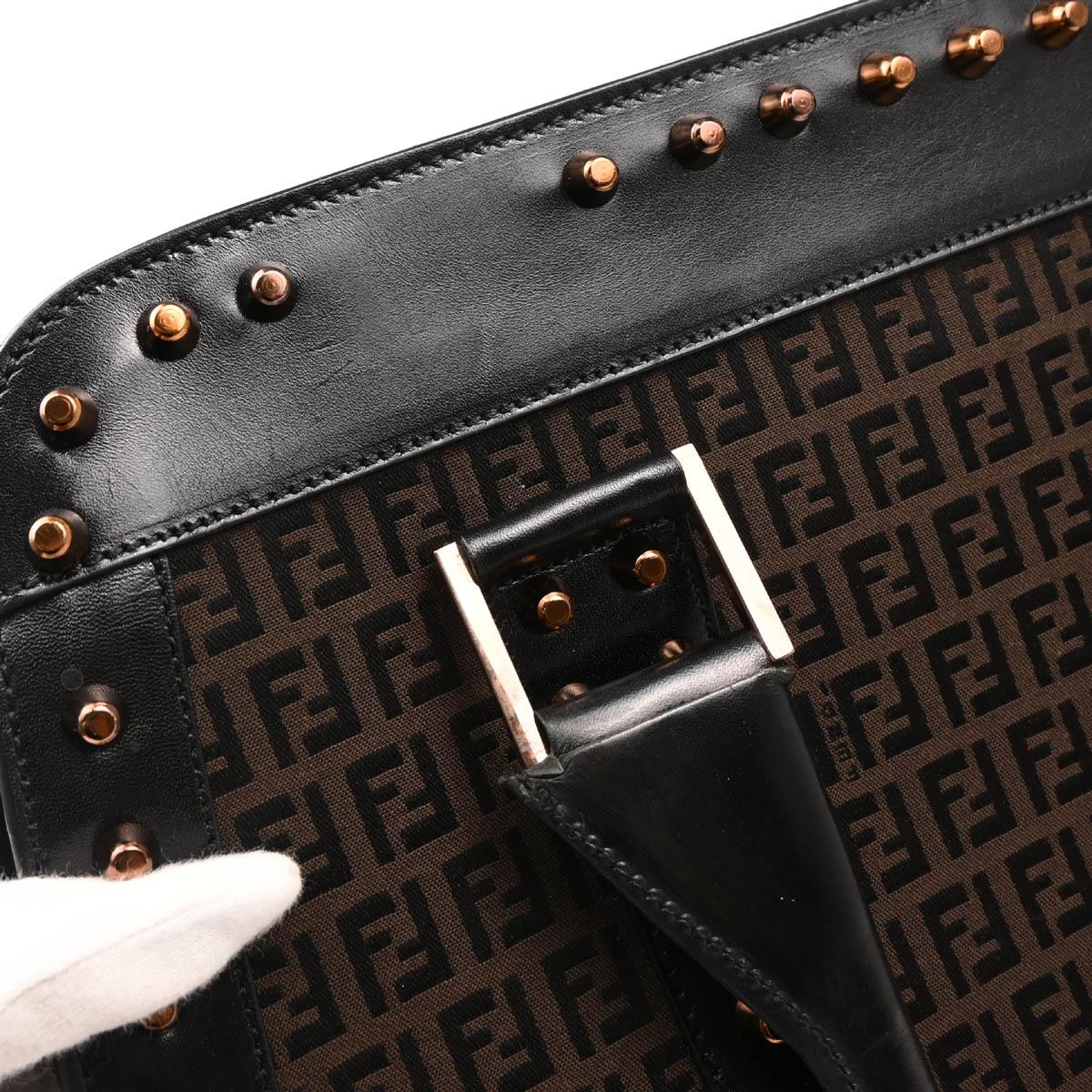 Fendi 2001 Brown Zucchino Handbag