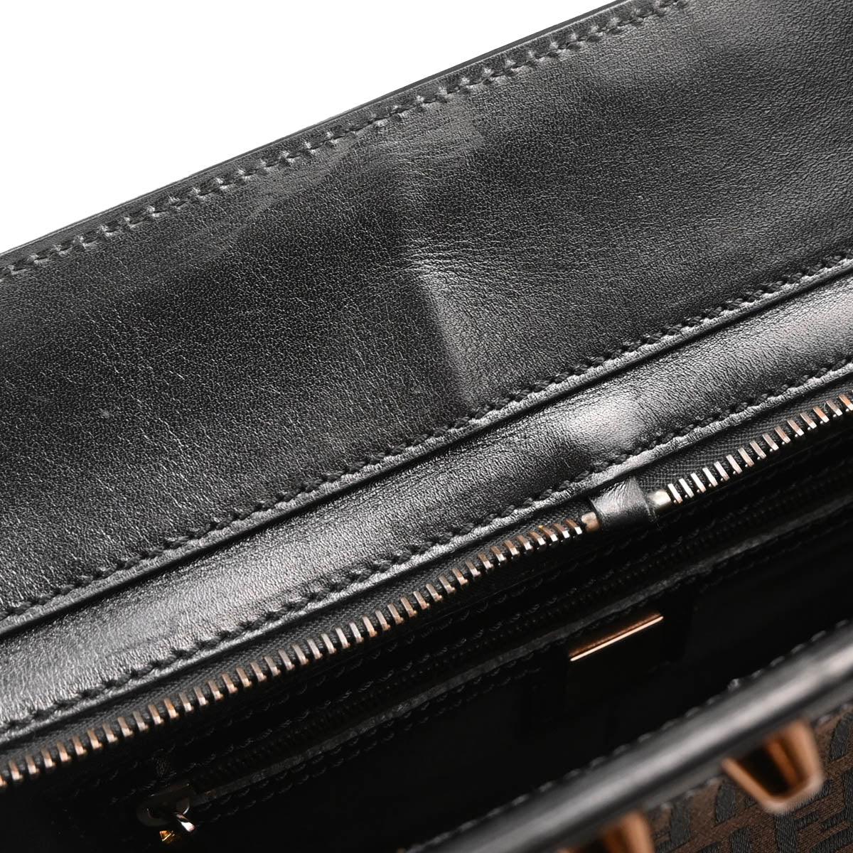 Fendi 2001 Brown Zucchino Handbag